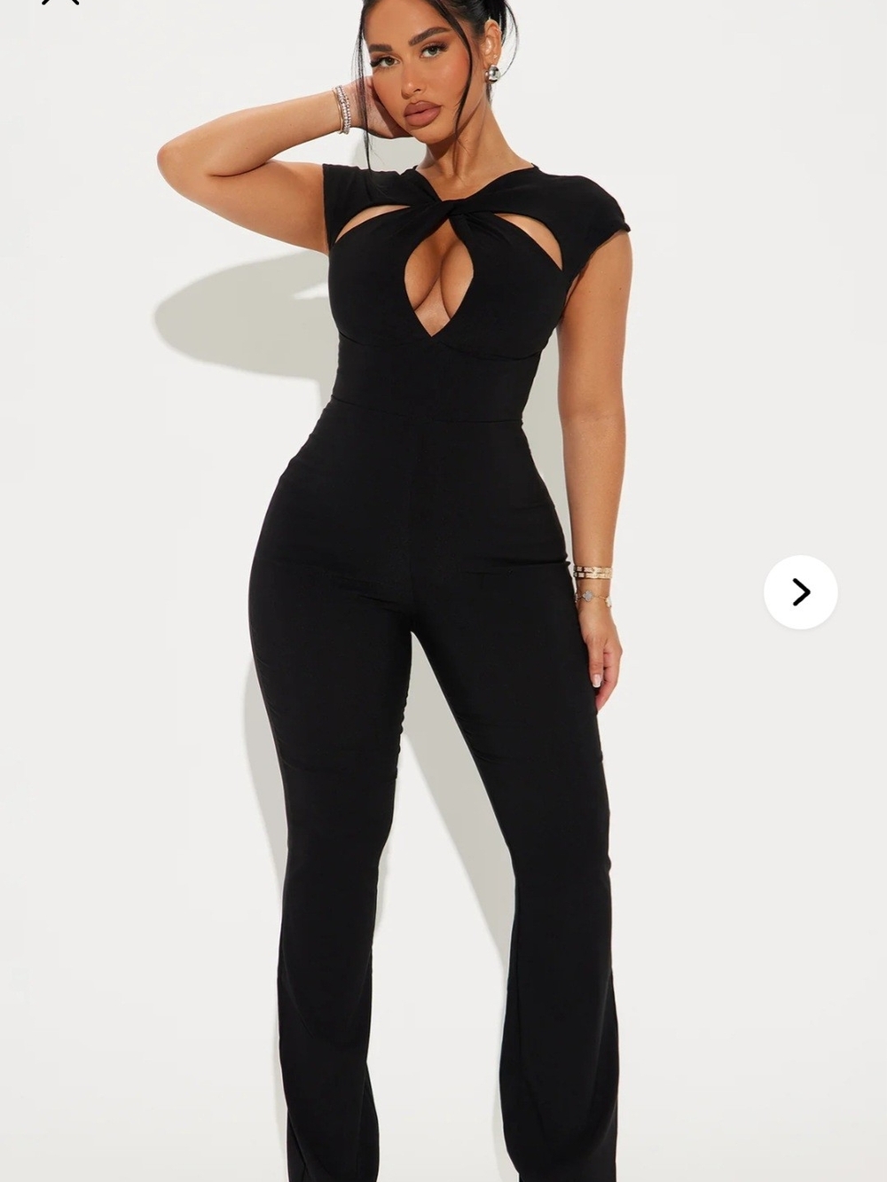 Black Cutout Wide Leg Jumpsuit Like New